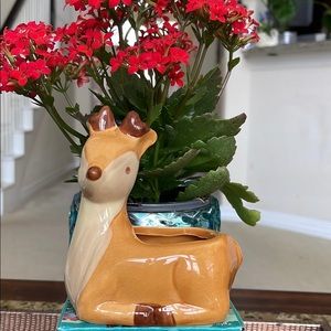 ✅ 5/$15  🆕 DEXTER Ceramic Animal Planter, 5.125x3.5x4.125 in.